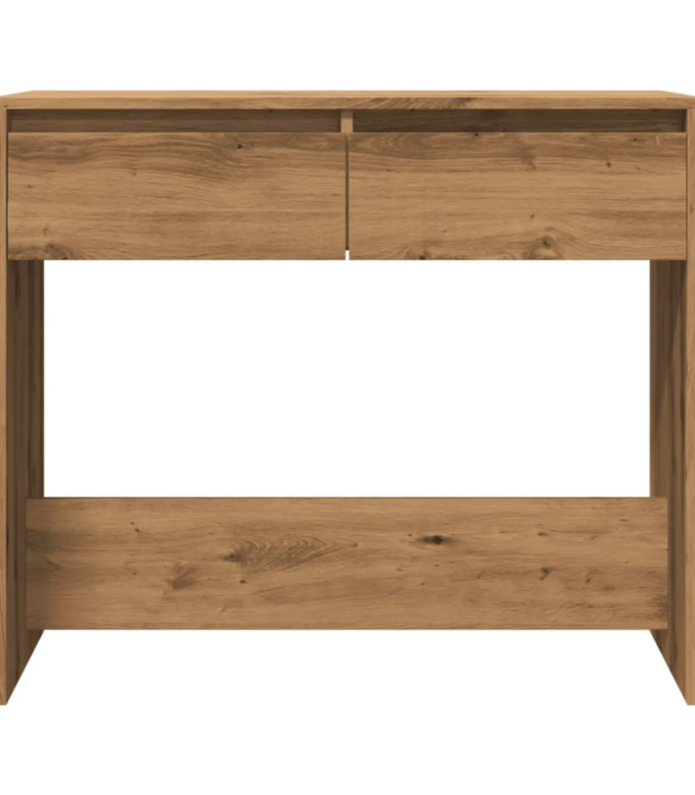 Clearance Wandtafel 89x41x76,5 cm bewerkt hout artisanaal eikenkleurig Tafels