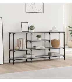 Hot Wandtafel 160x29x80 cm bewerkt hout grijs sonoma eikenkleurig Tafels