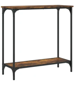 Online Wandtafel 75x30,5x75 cm bewerkt hout gerookt eikenkleurig Tafels