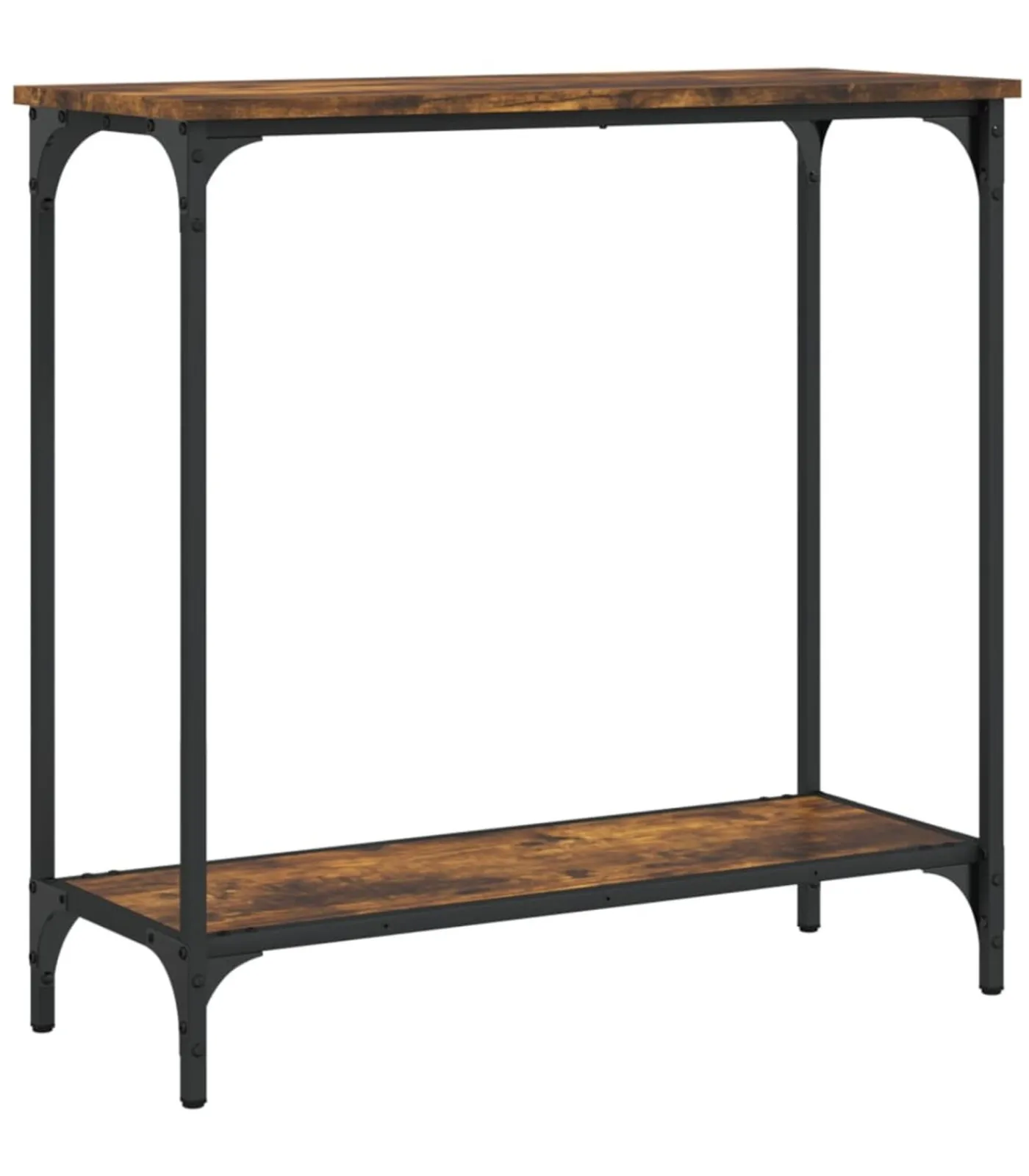 Online Wandtafel 75x30,5x75 cm bewerkt hout gerookt eikenkleurig Tafels