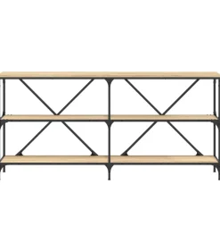 Hot Wandtafel 160x30x75 cm bewerkt hout en ijzer sonoma eikenkleur Tafels