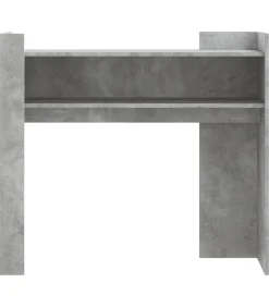 Sale Wandtafel 100x35x90 cm bewerkt hout betongrijs Tafels