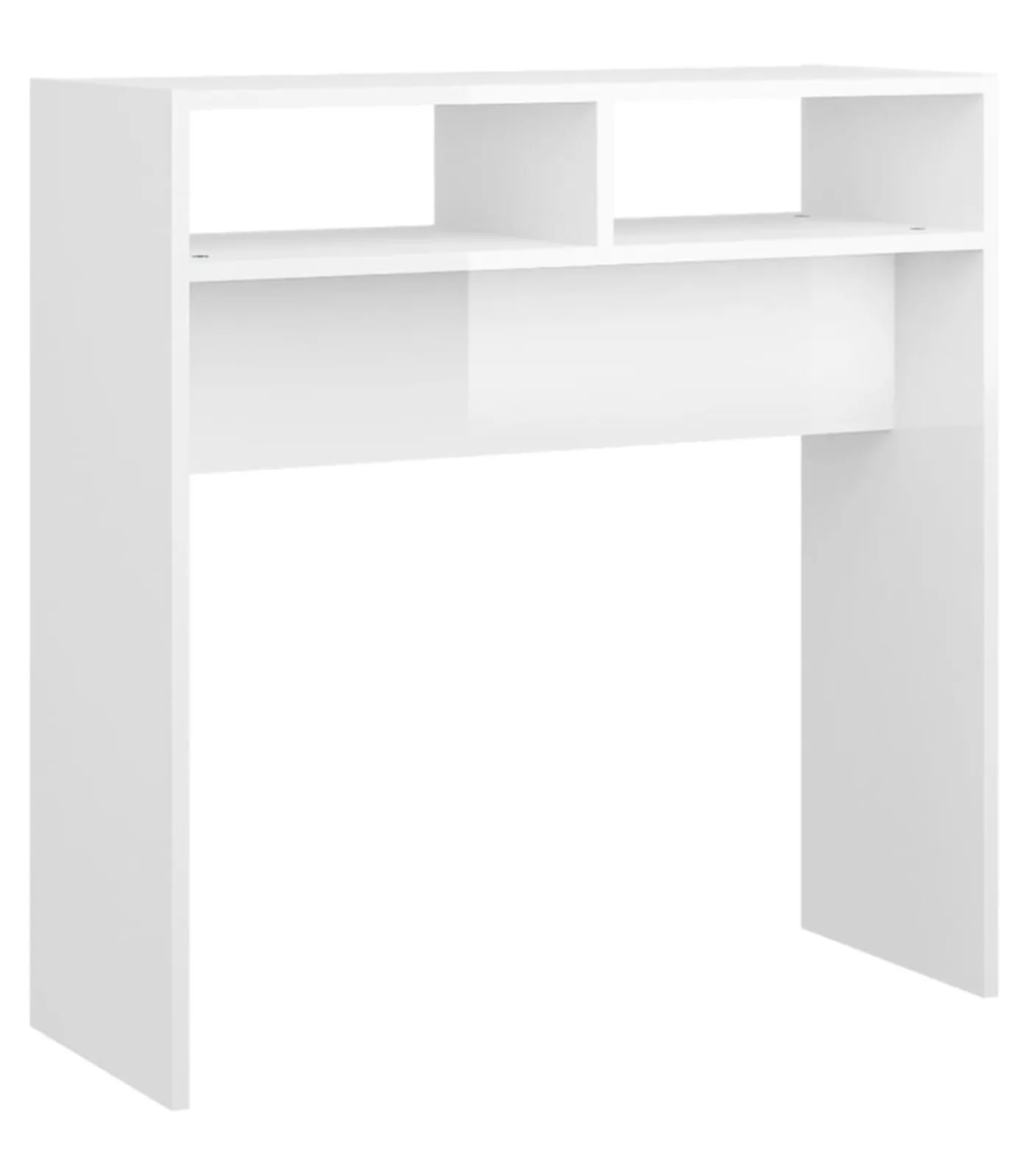 Outlet Wandtafel 78x30x80 cm bewerkt hout hoogglans wit Tafels