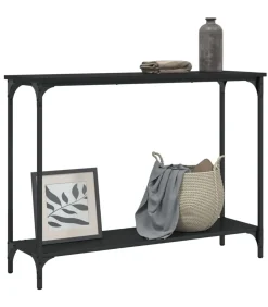 Clearance Wandtafel 101x30,5x75 cm bewerkt hout zwart Tafels