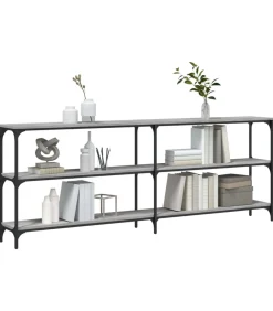 Best Wandtafel 200x29x75 cm bewerkt hout grijs sonoma eikenkleurig Tafels