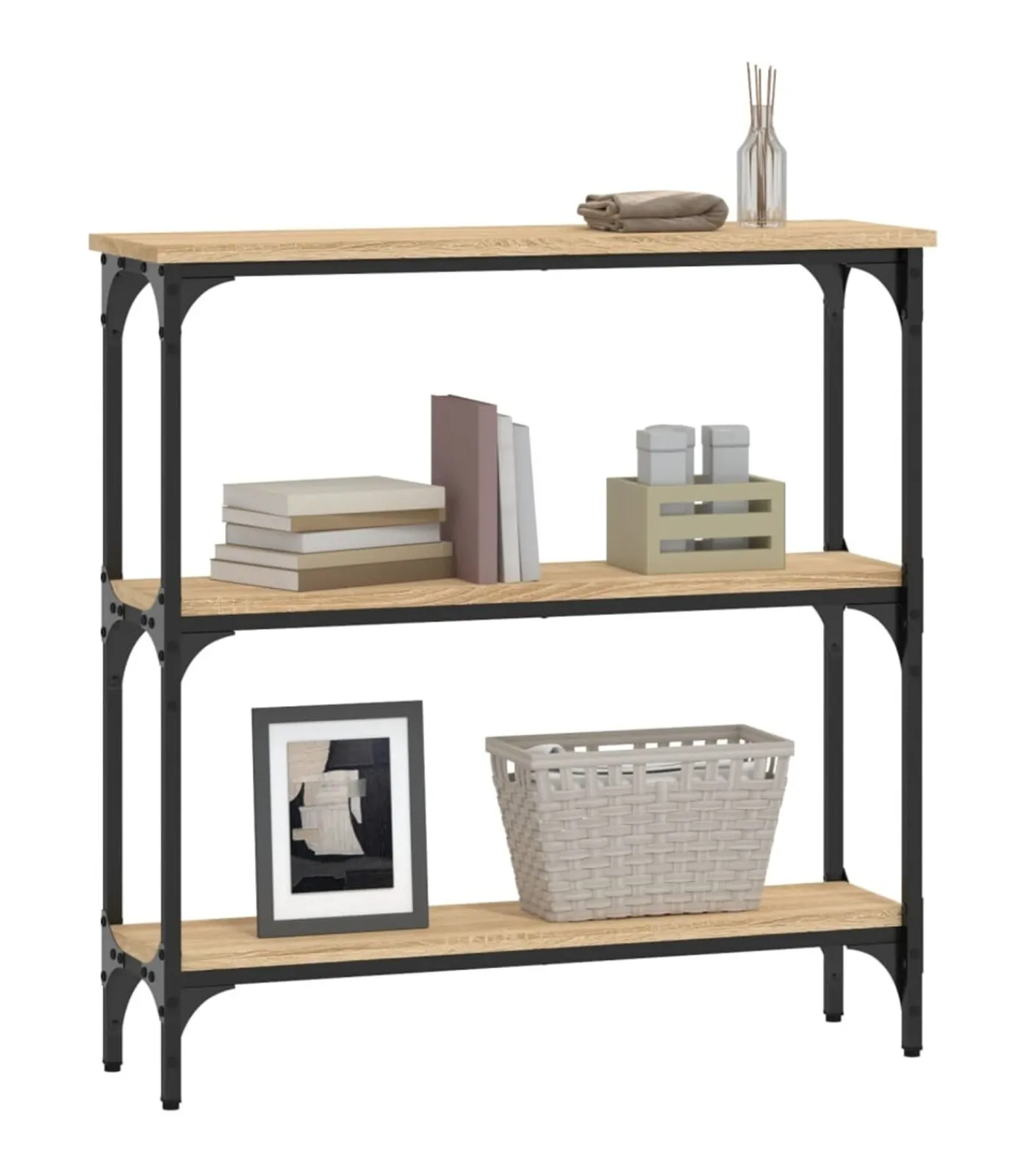 Clearance Wandtafel 75x22,5x75 cm bewerkt hout sonoma eikenkleurig Tafels