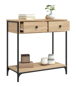 Outlet Wandtafel 75x34,5x75 cm bewerkt hout sonoma eikenkleurig Tafels