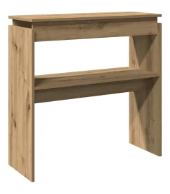 Online Wandtafel 80x30x80 cm bewerkt hout artisanaal eikenkleurig Tafels