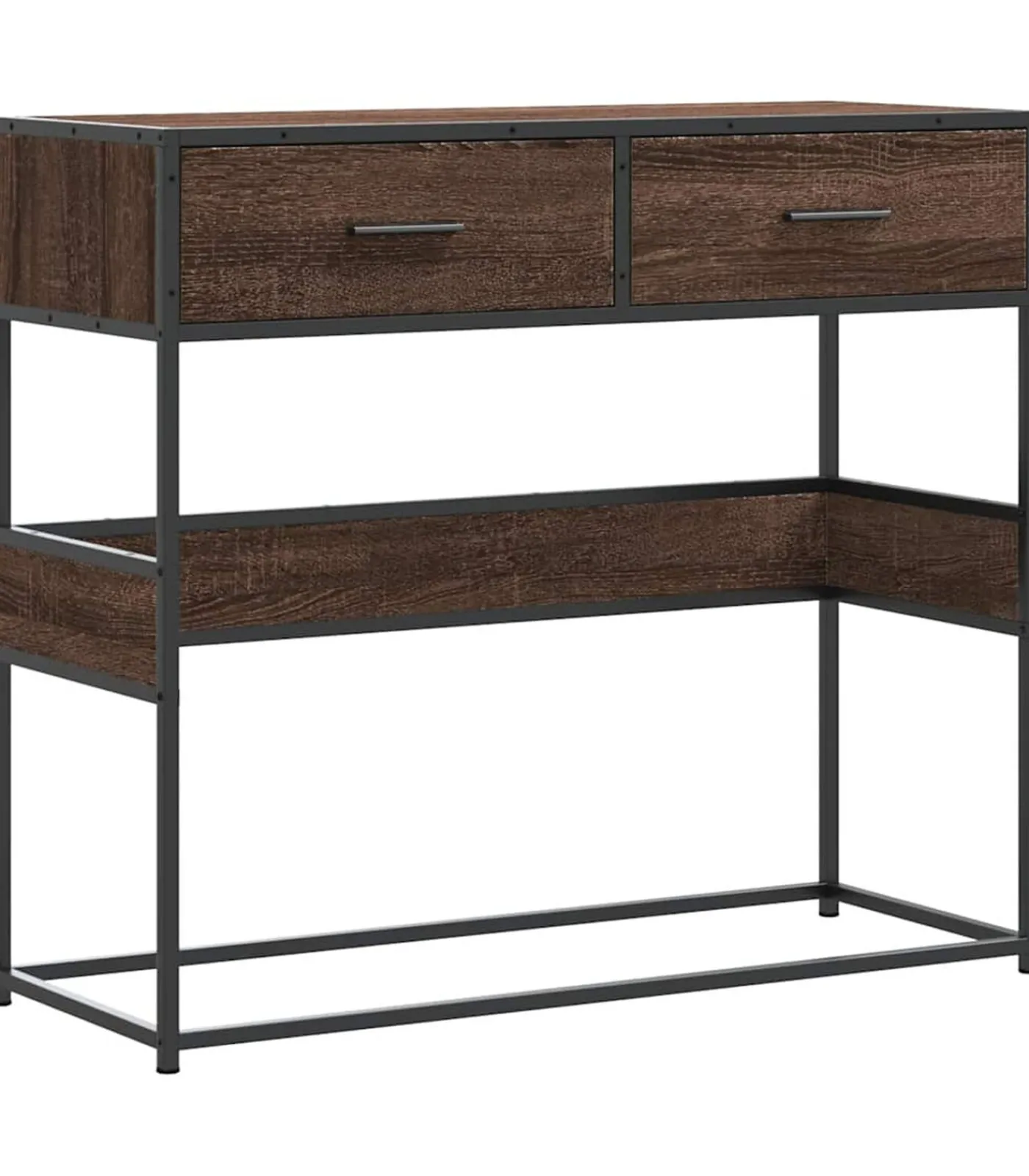 Best Wandtafel 90x35x80 cm bewerkt hout bruin eikenkleur Tafels