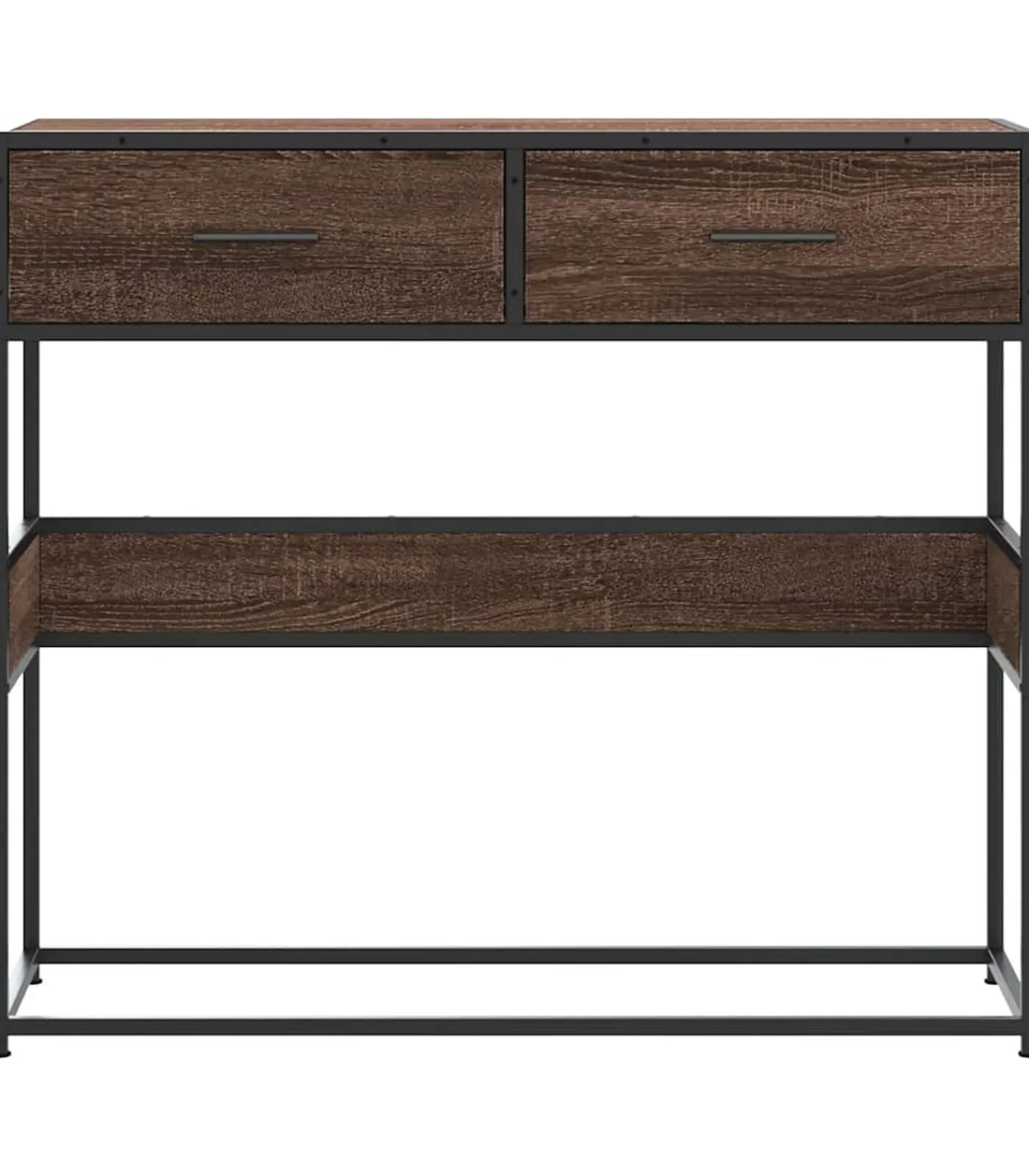 Best Wandtafel 90x35x80 cm bewerkt hout bruin eikenkleur Tafels