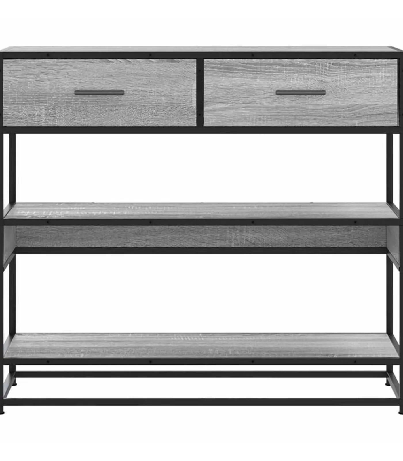 Discount Wandtafel 90x35x80 cm bewerkt hout grijs sonoma eikenkleurig Tafels