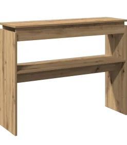 Discount Wandtafel 102x30x80 cm bewerkt hout artisanaal eikenkleur Tafels