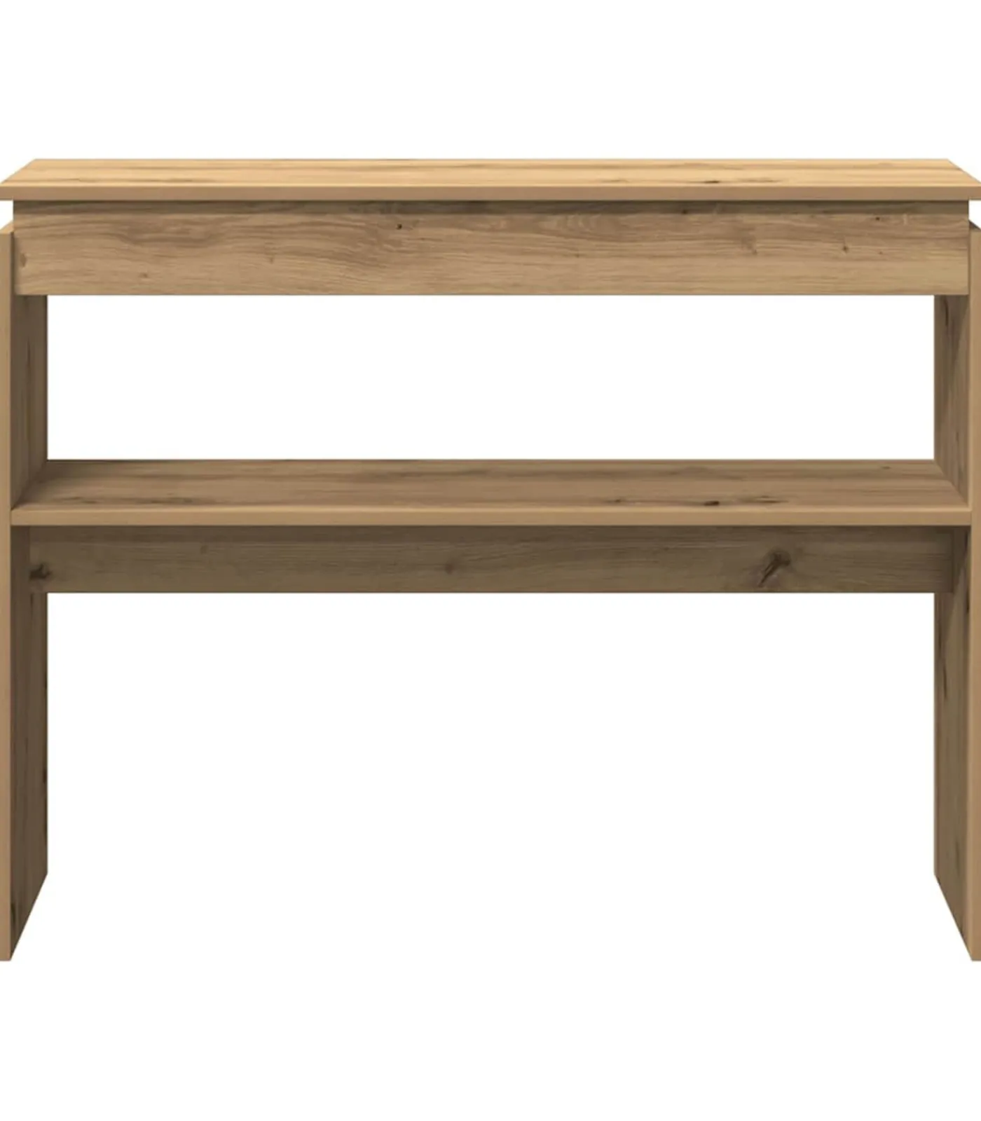 Discount Wandtafel 102x30x80 cm bewerkt hout artisanaal eikenkleur Tafels