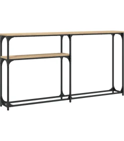 Sale Wandtafel 145x22,5x75 cm bewerkt hout sonoma eikenkleurig Tafels