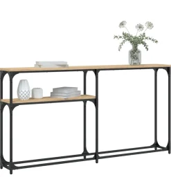 Sale Wandtafel 145x22,5x75 cm bewerkt hout sonoma eikenkleurig Tafels