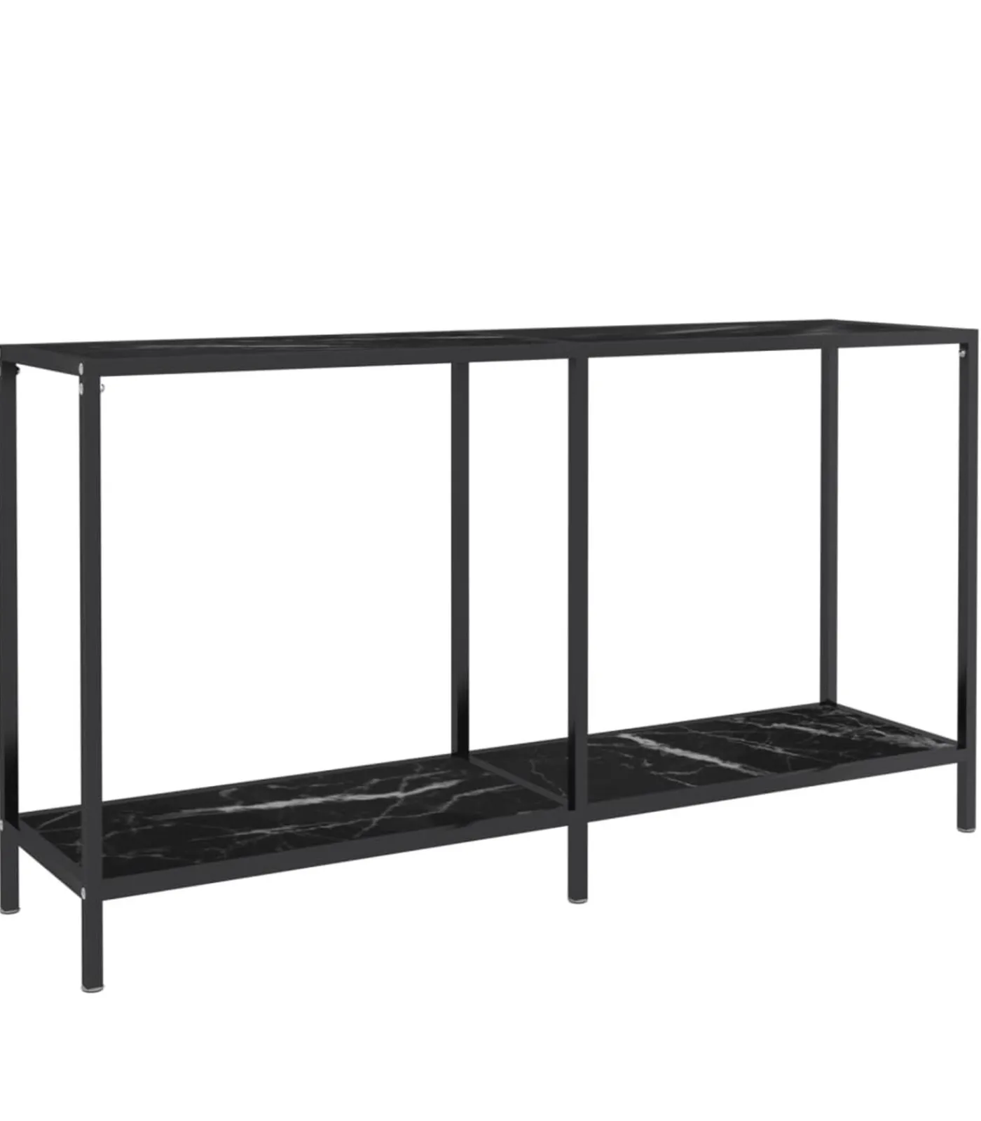 Hot Wandtafel 140x35x75,5 cm gehard glas zwart Tafels