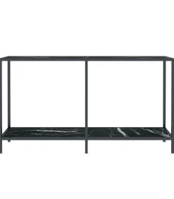 Hot Wandtafel 140x35x75,5 cm gehard glas zwart Tafels
