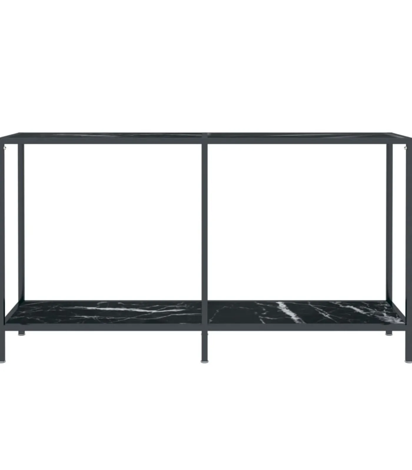 Hot Wandtafel 140x35x75,5 cm gehard glas zwart Tafels