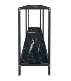 Hot Wandtafel 140x35x75,5 cm gehard glas zwart Tafels