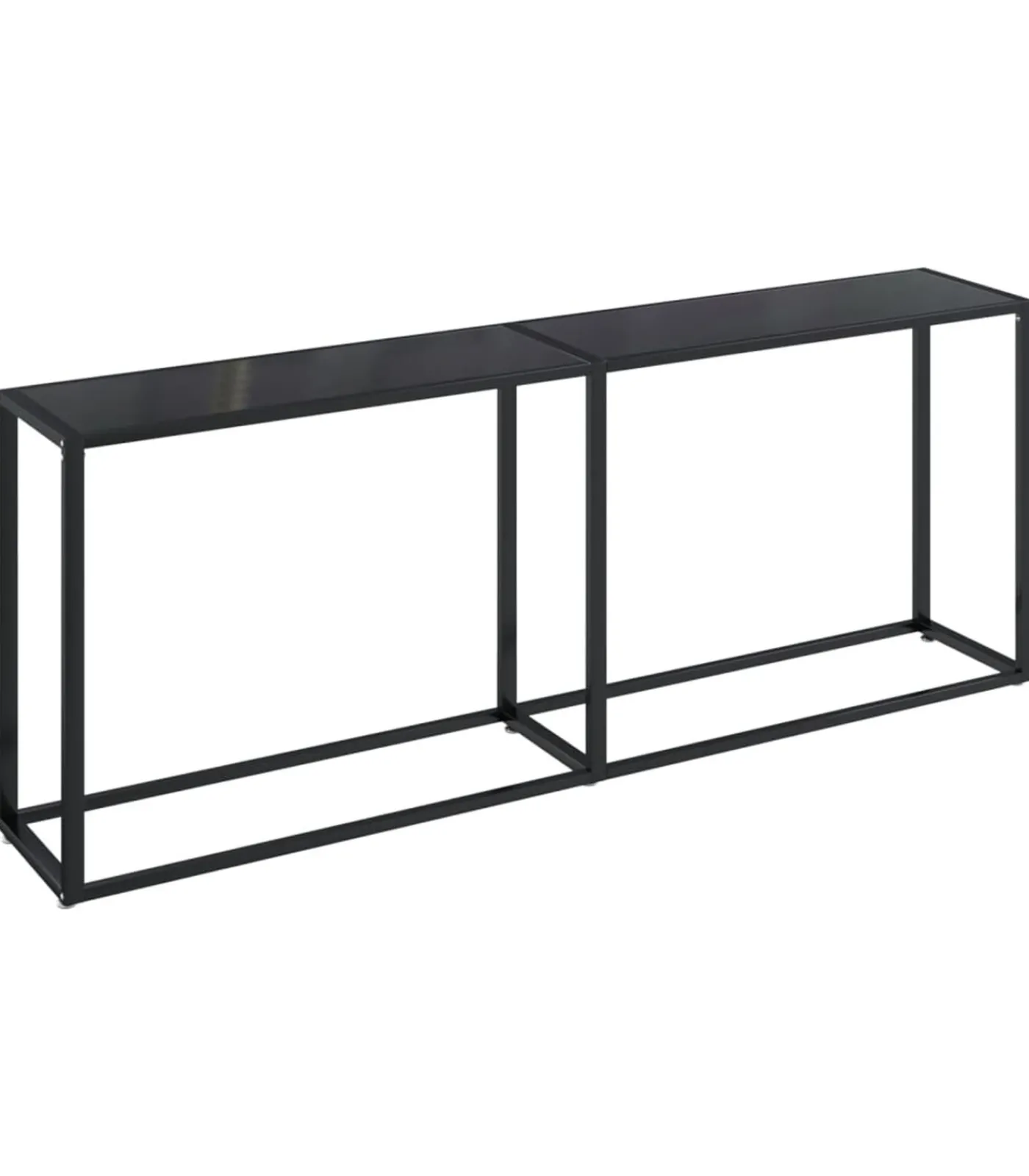 Sale Wandtafel 200x35x75,5 cm gehard glas zwart Tafels
