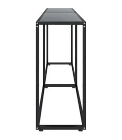 Sale Wandtafel 200x35x75,5 cm gehard glas zwart Tafels