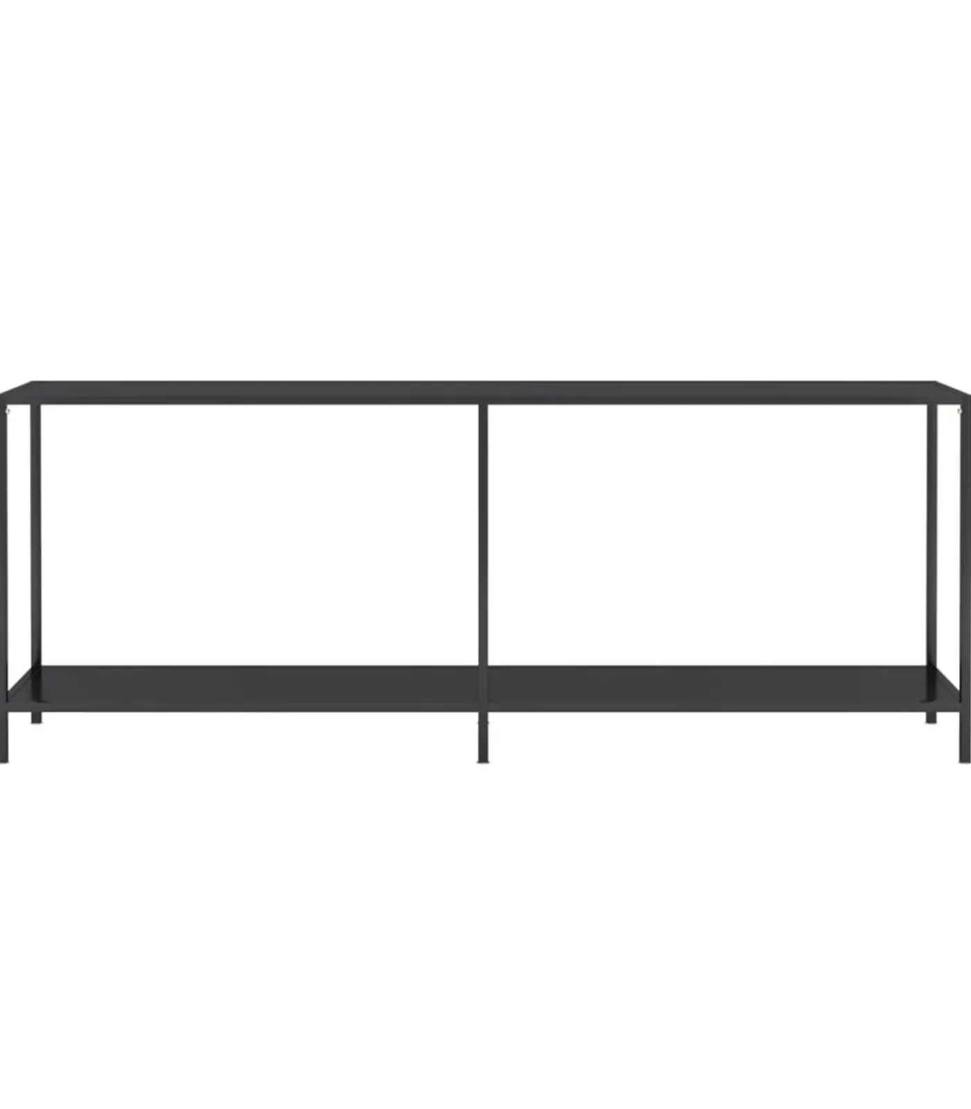 Best Wandtafel 200x35x75,5 cm gehard glas zwart Tafels