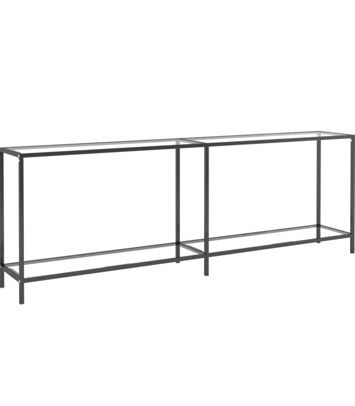 Outlet Wandtafel 220x35x75,5 cm gehard glas transparant Tafels