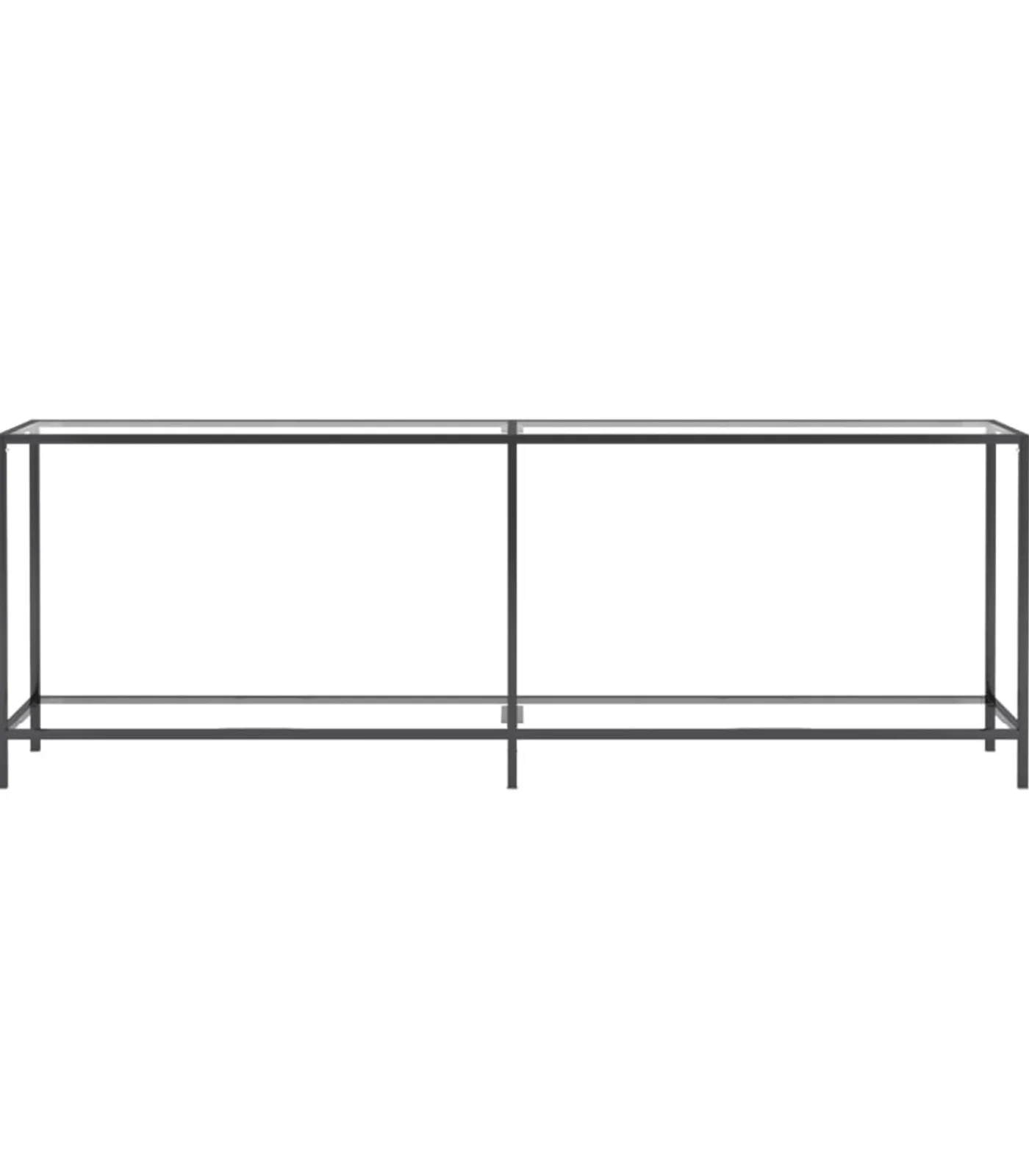Outlet Wandtafel 220x35x75,5 cm gehard glas transparant Tafels