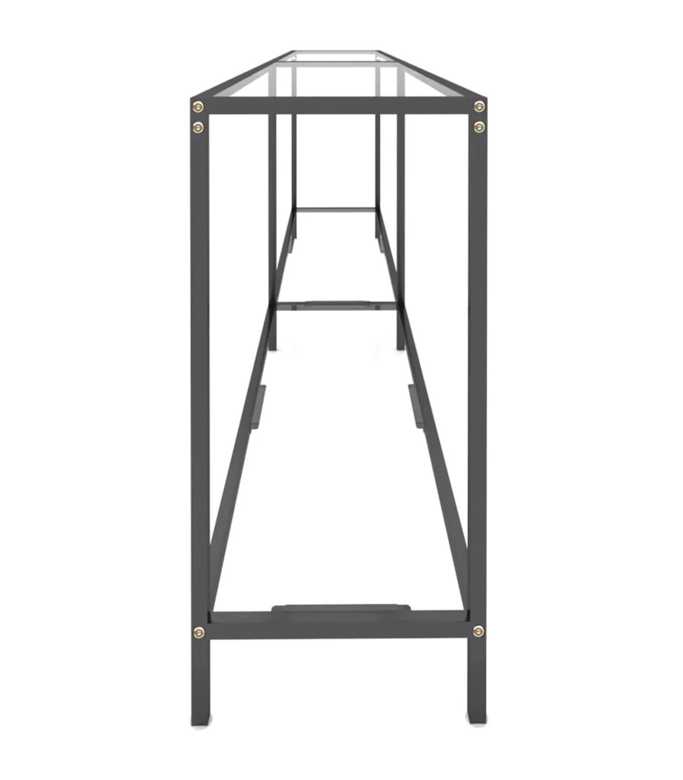 Outlet Wandtafel 220x35x75,5 cm gehard glas transparant Tafels