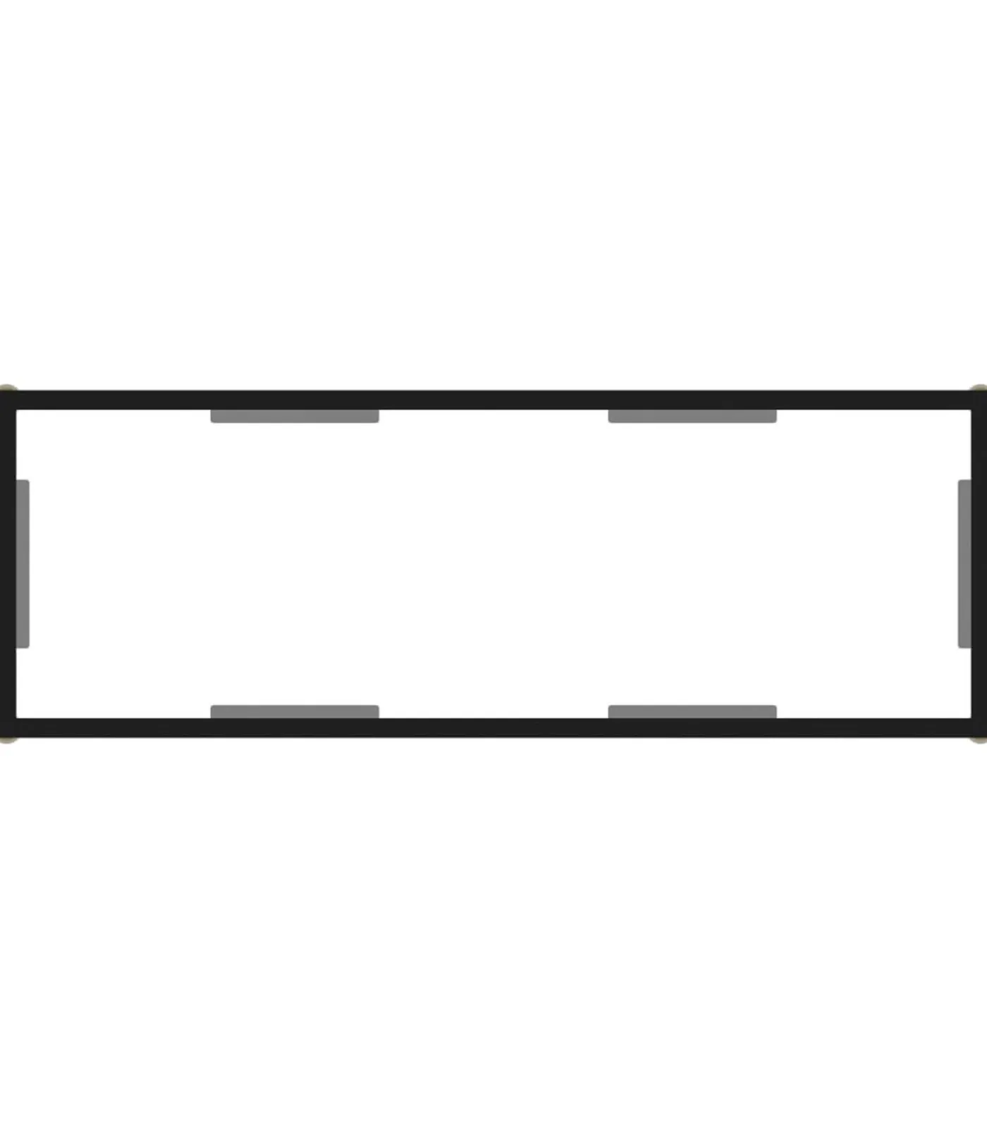Best Wandtafel 100x35x75 cm gehard glas transparant Tafels