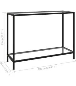 Best Wandtafel 100x35x75 cm gehard glas transparant Tafels