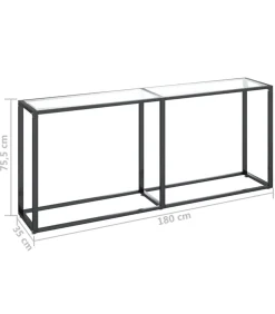 Discount Wandtafel 180x35x75,5 cm gehard glas transparant Tafels