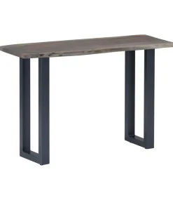 Outlet Wandtafel 115x35x76 cm massief acaciahout en ijzer grijs Tafels