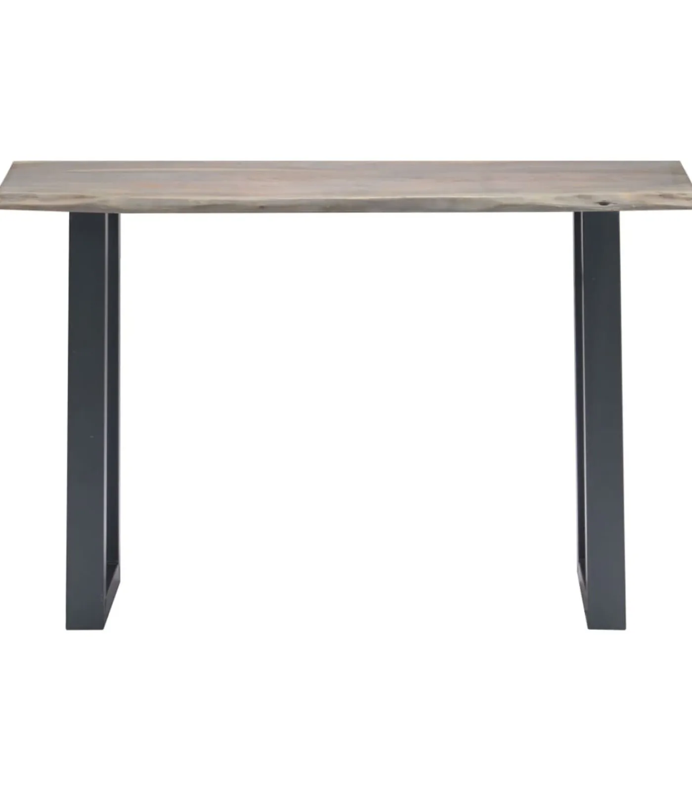 Outlet Wandtafel 115x35x76 cm massief acaciahout en ijzer grijs Tafels