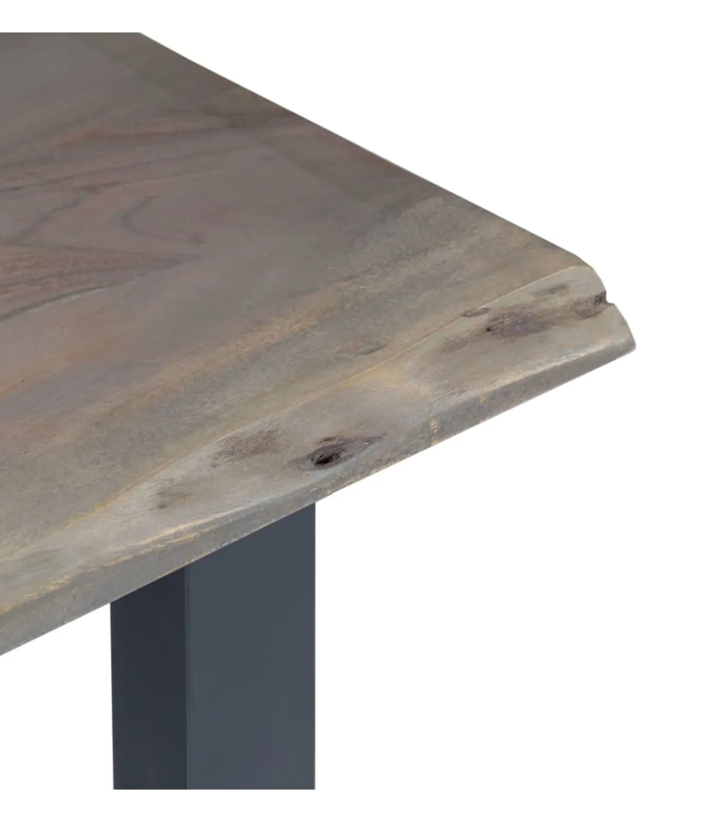 Outlet Wandtafel 115x35x76 cm massief acaciahout en ijzer grijs Tafels