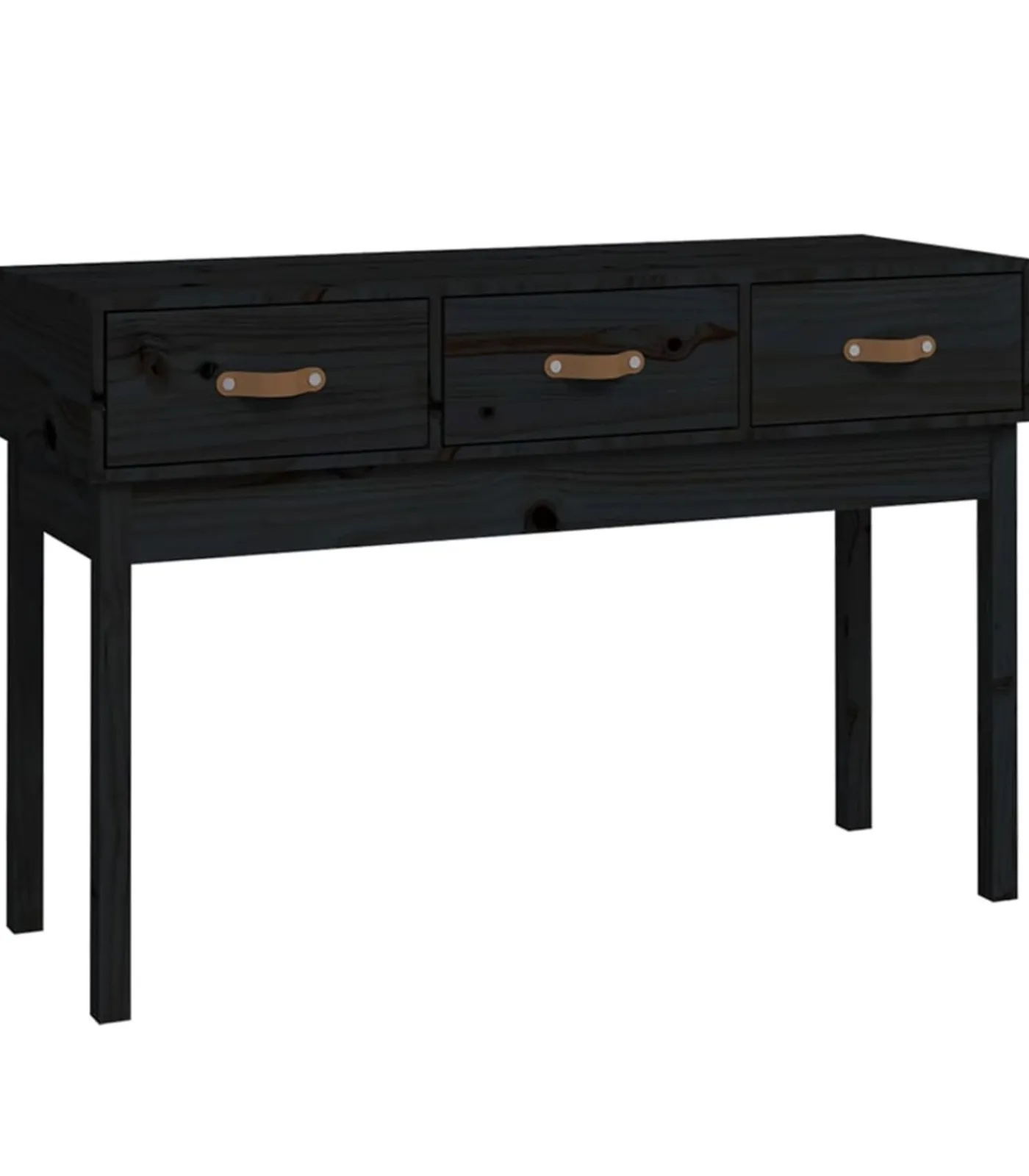 Clearance Wandtafel 114x40x75 cm massief grenenhout zwart Tafels