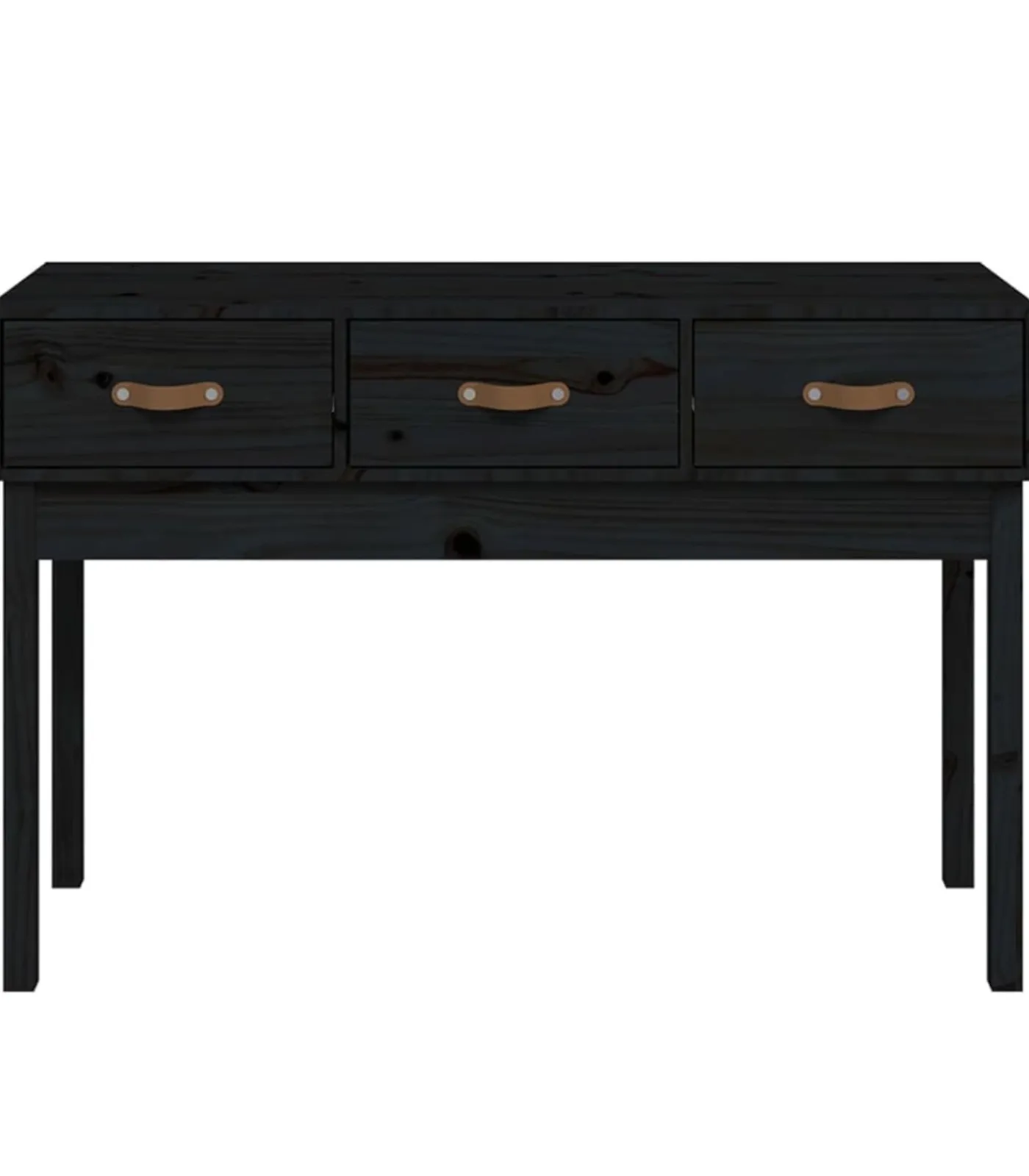 Clearance Wandtafel 114x40x75 cm massief grenenhout zwart Tafels