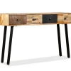 New Wandtafel 120x30x76 cm massief gerecycled teakhout Tafels