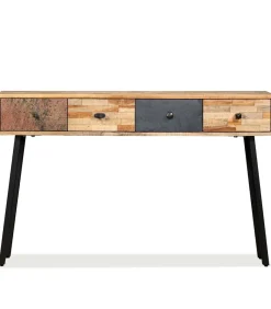 New Wandtafel 120x30x76 cm massief gerecycled teakhout Tafels