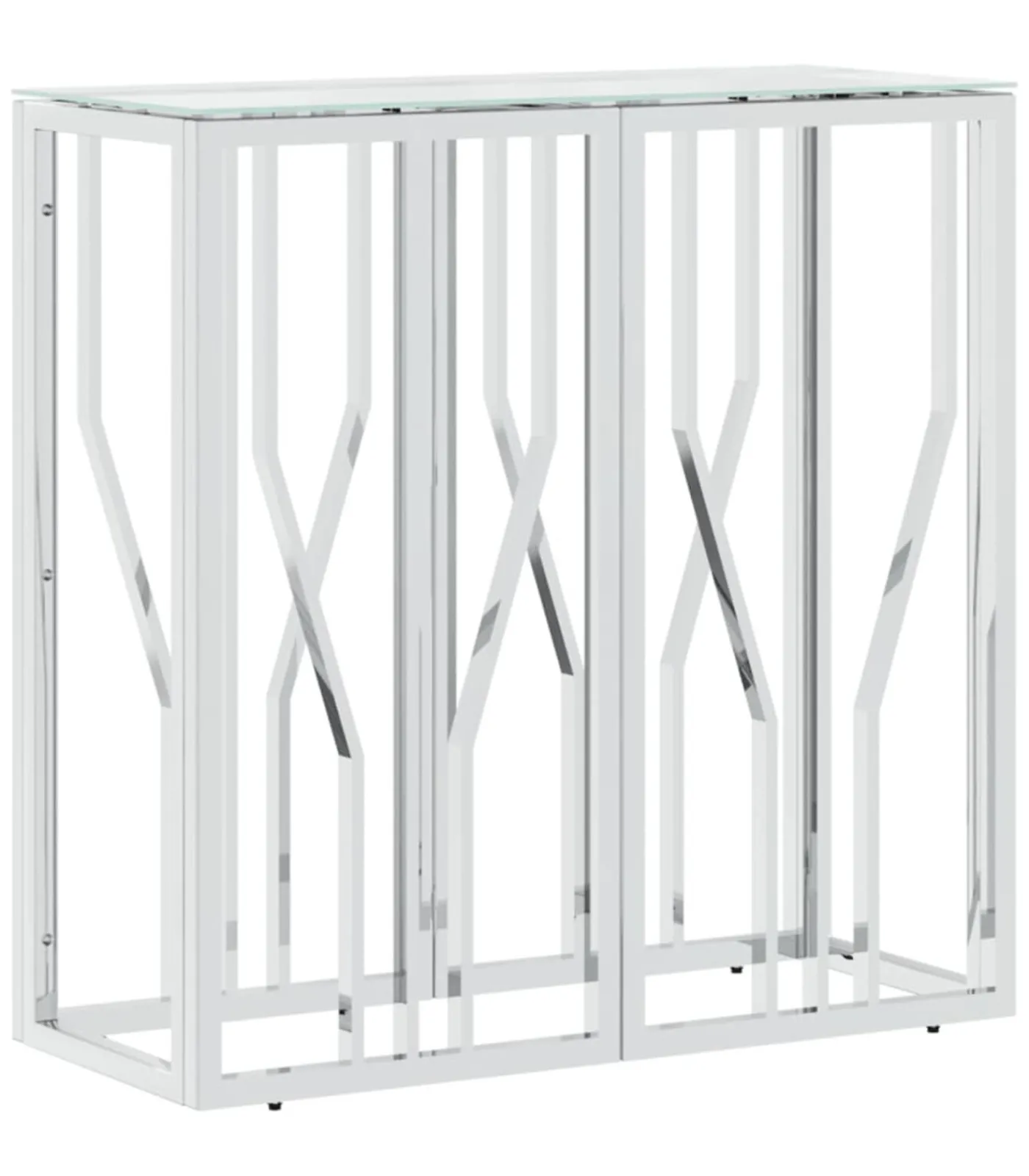 Outlet Wandtafel 70x30x70 cm roestvrij staal en glas Tafels