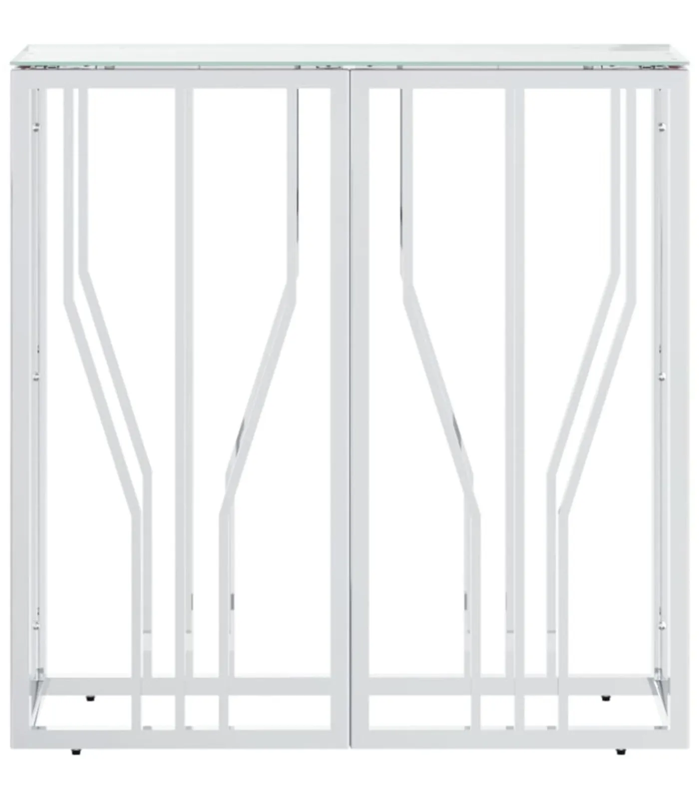 Outlet Wandtafel 70x30x70 cm roestvrij staal en glas Tafels