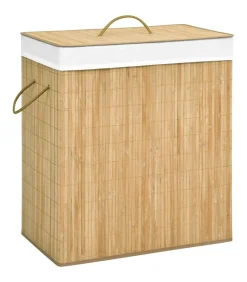 Sale Wasmand met 2 vakken 100 L bamboe Manden En Bakken