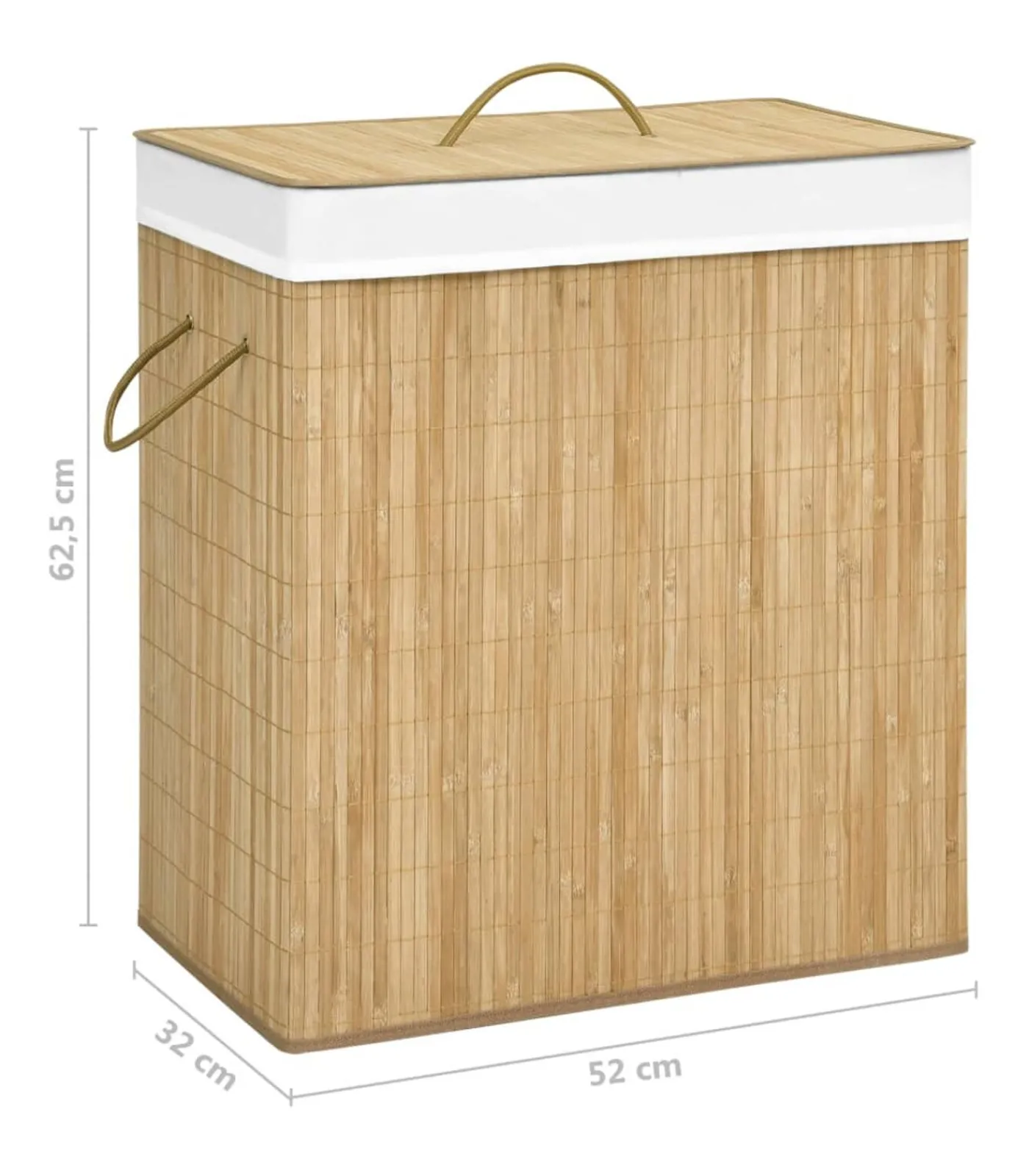 Sale Wasmand met 2 vakken 100 L bamboe Manden En Bakken