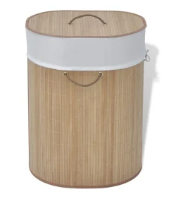 Best Wasmand ovaal bamboe natuurlijk Manden En Bakken