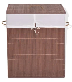 Sale Wasmand rechthoekig bamboe bruin Manden En Bakken