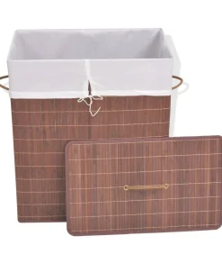 Sale Wasmand rechthoekig bamboe bruin Manden En Bakken