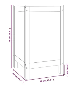 Wasmand 44x44x76 cm massief grenenhout Manden En Bakken