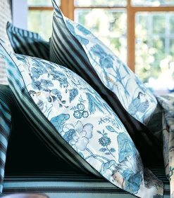 Clearance WATER GARDEN Bleu - Laken Satijn katoen Lakens