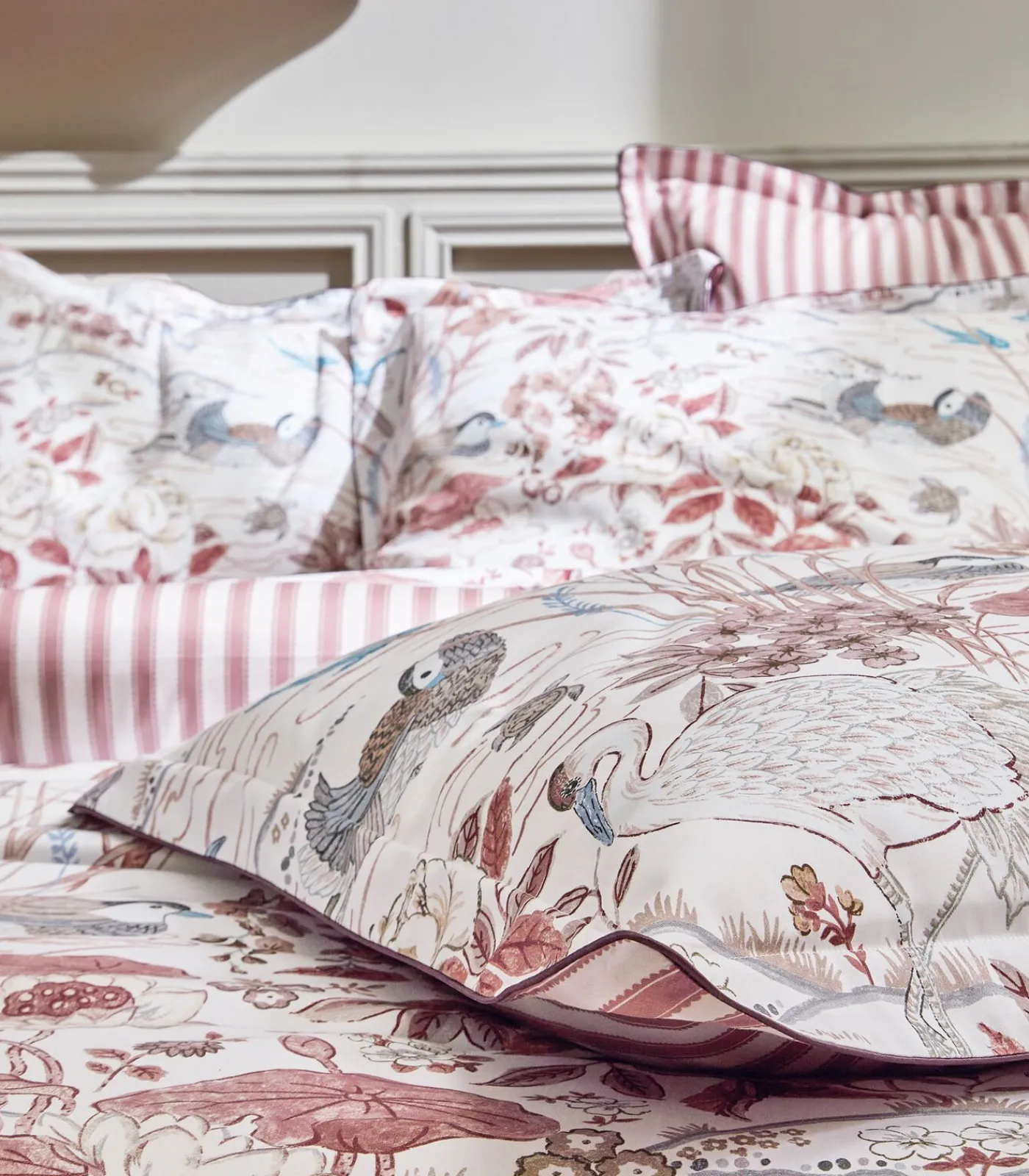 Outlet WATER GARDEN Rose - Kussensloop Satijn katoen Kussenslopen