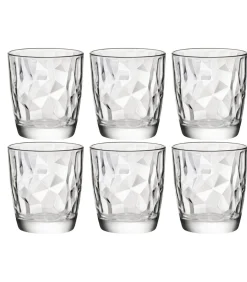 Hot Waterglazen Diamond - 390 ml - 6 stuks Glazen & Karaffen